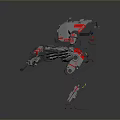 Game Movie Character Detailed Futuristic Mechanical Robot Equipped With Armor And Weapon