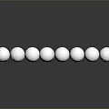 Silver Decorative Spheres Arranged in Matrix with Various Sizes and Textured Surfaces