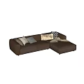 Modern Multiplayer Sofa Leather Sofa 3d model