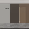 Modern Polliform Hinged Doors In White Light Gray Wooden For Interior Design
