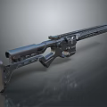 Modern Tactical Black Rifle With Rail System Ergonomic Grip And Modular Components 3d model