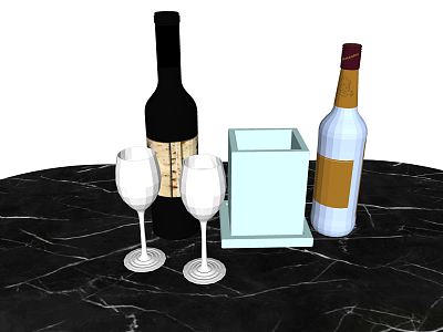 Modern wine bottle jewelry combination model