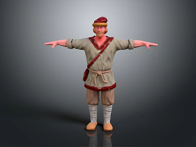 Workers Farmers European Workers Mechanic Builders Repairers Miners Digger Workers Characters 3d model