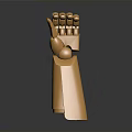 Golden Mechanical Equipment With Intricate Metallic Structure And Stable Base Design