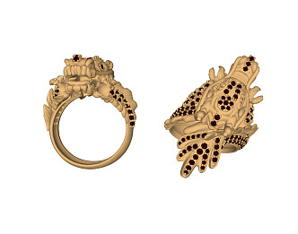 Light Luxury Ring Dragon Ring 3d model