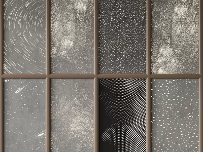 Modern Background Wall Design With Multiple Textured Panels And Various Patterns 3d model
