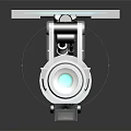 Industrial Equipment Rotating Platform With Metal Frame Glass Surface Gear Mechanism And Green Indicator