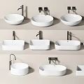 Various Stylish Washbasin Designs With Different Shapes And Faucet Styles For Modern Bathroom Decor