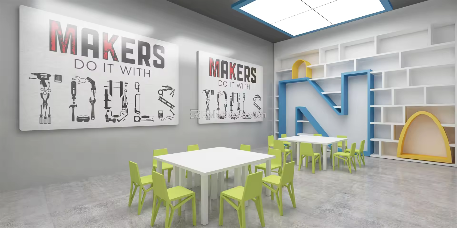 Modern Classroom Children's Classroom Modern Classroom Virtual Simulation Classroom Computer Classroom Robot Classroom Special 3d model