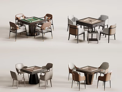 Various Entertainment Table Designs Featuring Comfortable Chairs And Stylish Frames For Home Leisure 3d model