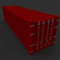 Weapon Transport Red Metal Container With Secure Locks And Metal Doors