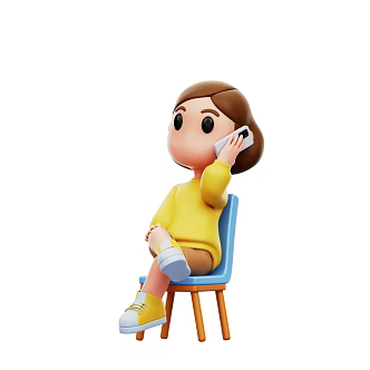 Modern Cartoon Woman Anime Woman 3d model