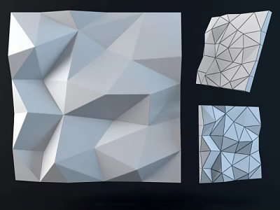 Modern 3D Geometric Wall Panels With Abstract Textured Patterns And Design 3d model