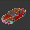 Red Sports Car With Modern Aerodynamic Design Sleek Body And Shiny Finish
