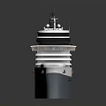 Luxury Cruise Ship With Multiple Decks Open Deck Areas And Smokestack