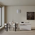 Modern table combination 3d model