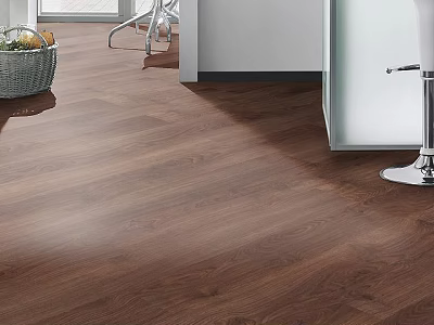 Warm Wooden Flooring In Modern Kitchen Interior With Sleek Surface And Natural Wood Grain 3d model