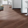 Warm Wooden Flooring In Modern Kitchen Interior With Sleek Surface And Natural Wood Grain