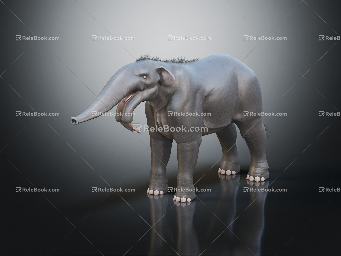 Modern Elephant Ancient Elephant Mammos 3d model