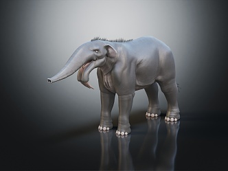 Modern Elephant Ancient Elephant Mammos 3d model