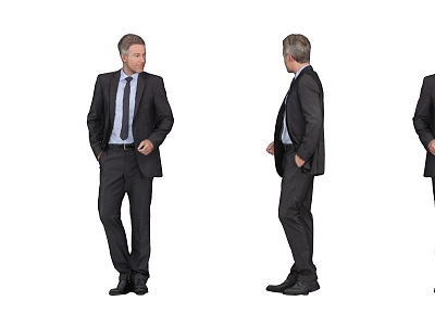 Business Male Office Figure Standing Men Suit Men model