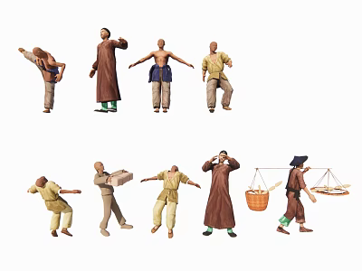 New Chinese Animation Characters Ancient Work Characters Kung Fu Characters Pick Something Characters 3d model