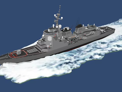 Modern Battleship Aircraft Carrier Battleship 3d model