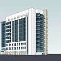 Modern Office Building Exterior With Glass Curtain Walls And Multi Story Design