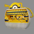 Minion Themed Commercial Display Equipment With Multiple Minions Yellow Structure And Silver Base