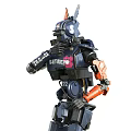 Smart Police Robot With Blue Orange Design LAPD 192 Mechanical Structure 3d model