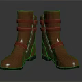 Red Mid Calf Boots With Zipper Straps And Classic Daily Wear Design