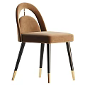 Modern Gray Brown Accent Chairs with Velvet Upholstery Black Gold Metal Legs