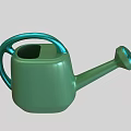 Green Agricultural Watering Can With Blue Handle And Ergonomic Design For Gardening