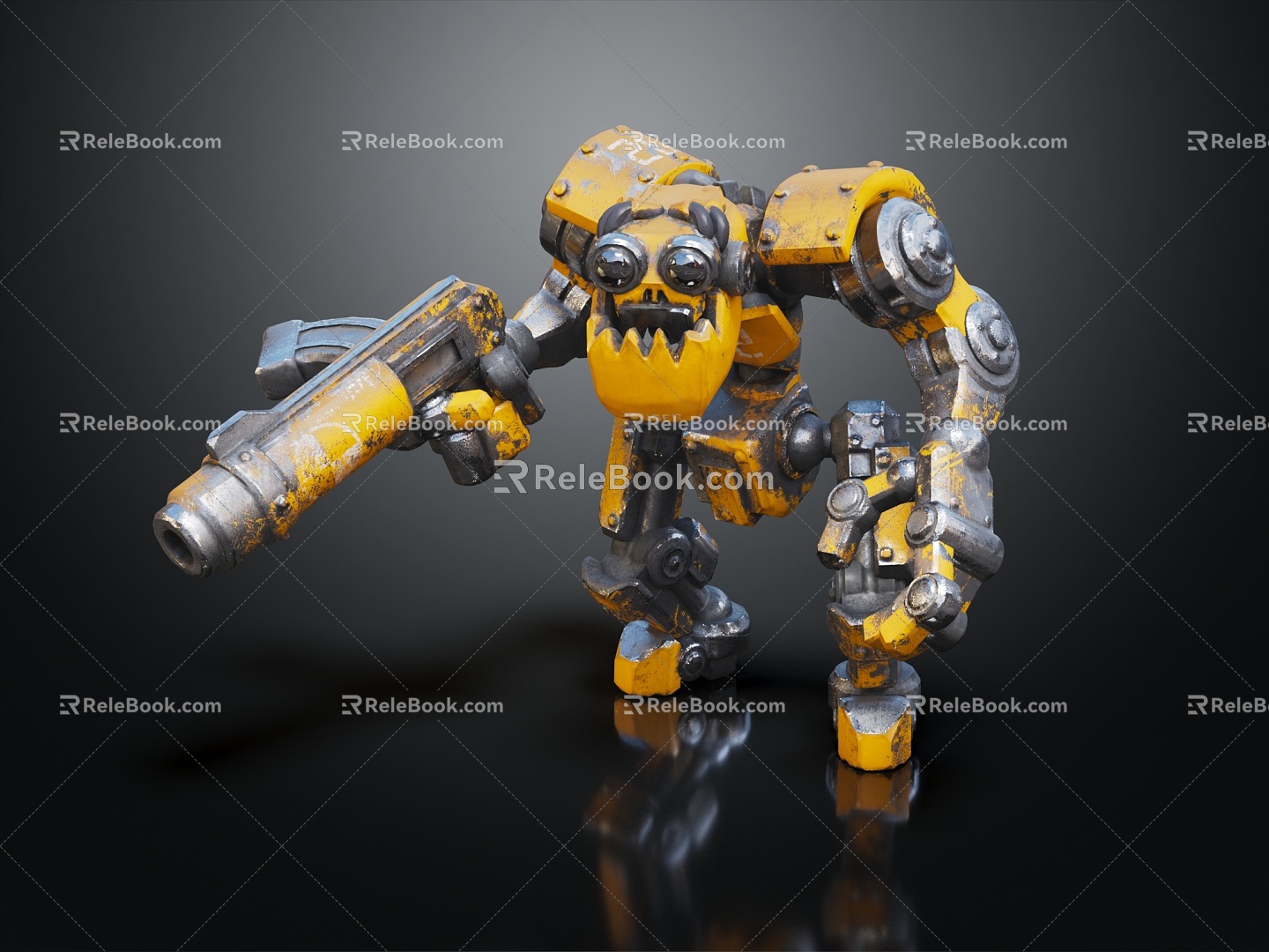 Modern Robot Robot Warrior Mechanical Combat Police Mechanical Armor 3d model