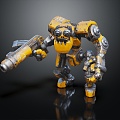 Modern Robot Robot Warrior Mechanical Combat Police Mechanical Armor 3d model