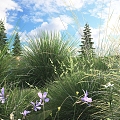 Modern Grass Flower and Grass Combination Landscape Shrub Shrub Plant Combination Natural Landscape 3d model