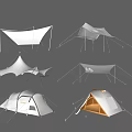 Various Types Of Camping Tents With Different Structures For Outdoor Activities