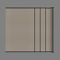 Beige Foldable Background Wall With Vertical Stripes Modern Home Interior Design