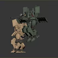 Mech Warrior Mech Soldier Machine Battlearm Mechanical Battlearm Machine Fighter Robot 3d model