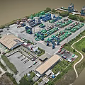 Modern Port Container Port Terminal Scan Terminal 3d model
