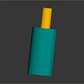 Advanced Turquoise Medical Device Design With Yellow Tip And Perforated End Section