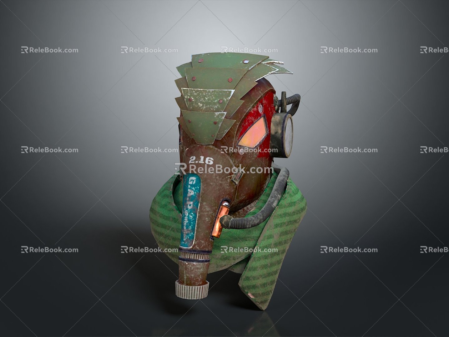 Gas Mask Science Fiction Gas Mask Gas Mask Respirator Breathing Mask Biochemical Mask Science Fiction Mask 3d model