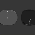 Modern Smart Wireless Speakers With Cylindrical Design Textured Surface And LED Display For Home Use