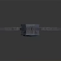 Sturdy Grey Structural Component Featuring Hexagonal Core And Extended Arms