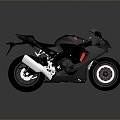 Motorcycle Two-wheeled Motorcycle Cross-country Motorcycle Road Race Motorcycle Motor Vehicle Transport 3d model