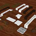 Brass Furniture Handles With Various Traditional Chinese Patterns For Cabinets And Drawers