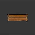 Outdoor Wooden Bench with Armrests Solid Wood Natural Style Garden Patio Furniture