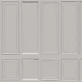 White Wainscoting with Various Decorative Panel Designs for Home Interior Walls