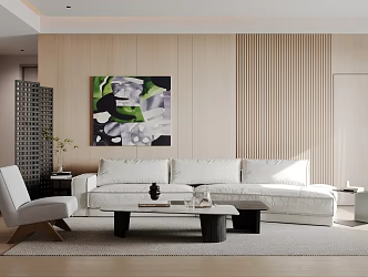 modern living room 3d model