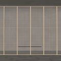 Modern partition minimalist wire-clamped glass partition 3d model